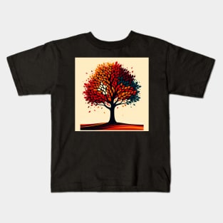 Autumnal Resonance: The Vibrancy of Change Kids T-Shirt